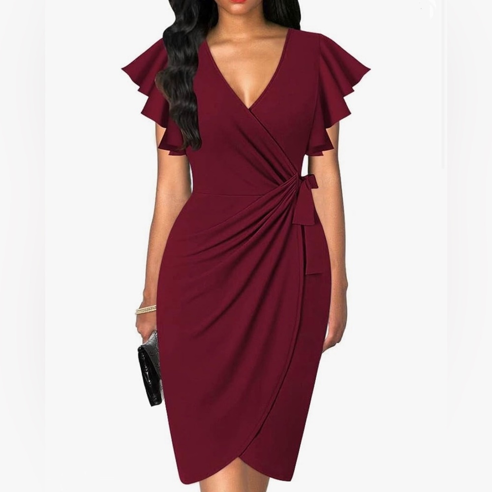 New faux wrap dress